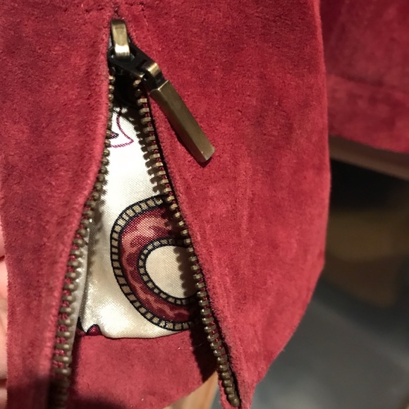 🚩 NWT Burgundy suede jacket - Picture 2 of 7